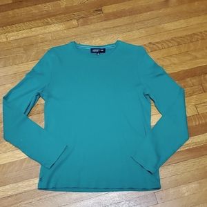 JONES New York signature long sleeve T Green size Large